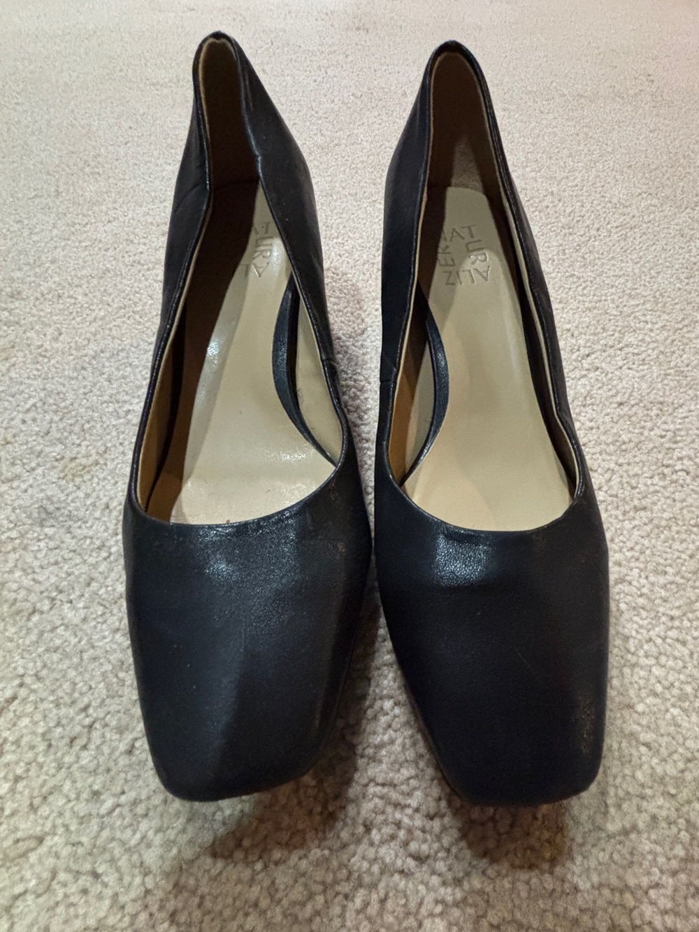 Women’s Black Square-Toe Pumps
